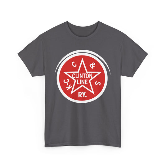 Clinton Line Railway Star Logo Vintage Railroad Train T-Shirt