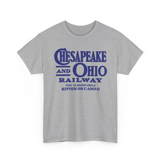 Chesapeake Ohio Railway Sleep Like Kitten Railroad Logo T-Shirt