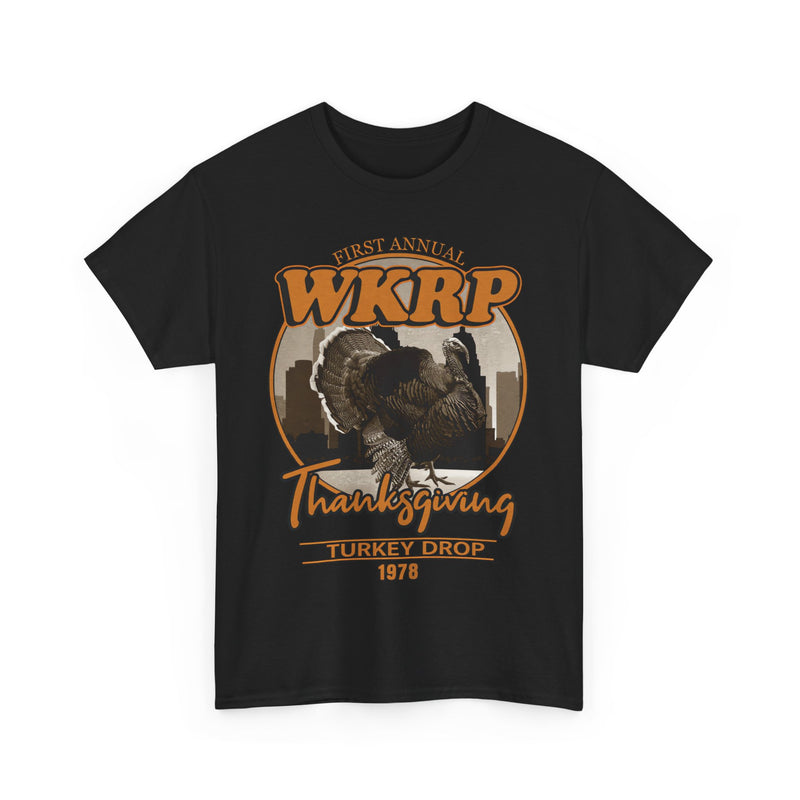 Load image into Gallery viewer, WKRP Radio Station Turkey Drop Cincinatti Ohio 1972 T-shirt
