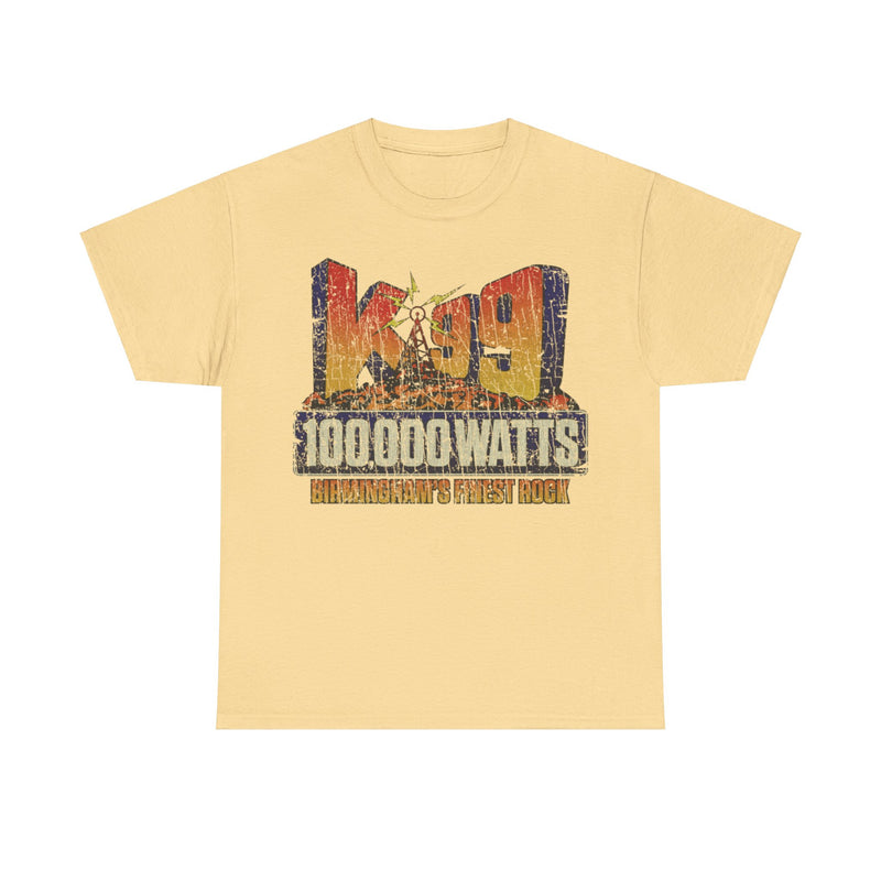 Load image into Gallery viewer, K99 Birminghams Finest Rock 1976 Radio Station Distressed Print T-shirt
