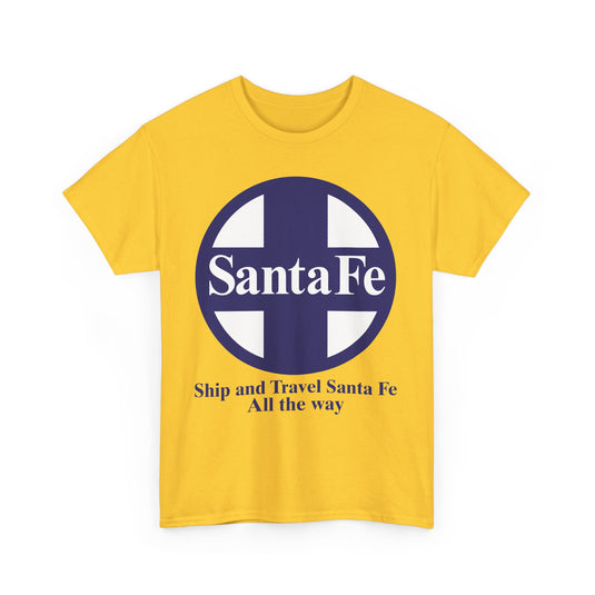 Santa Fe Cross Logo Ship Travel Railroad Vintage Train T-Shirt