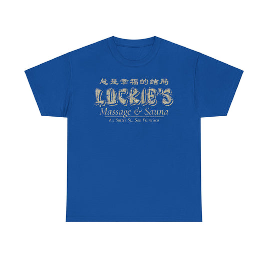 Luckies Massage Sauna San Francisco California T-shirt