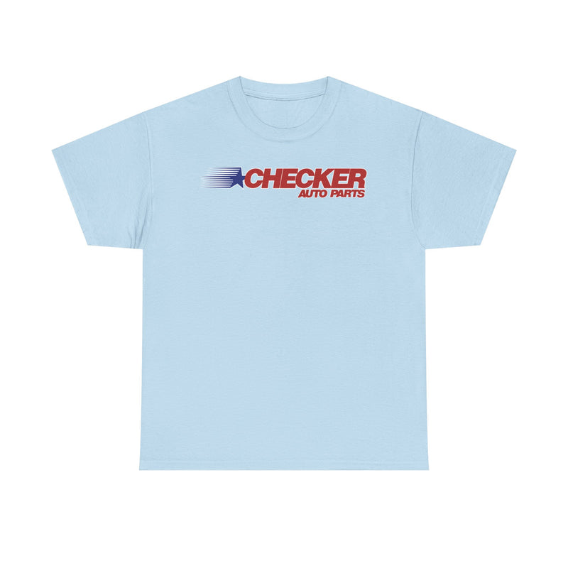 Load image into Gallery viewer, Checker Auto Parts Blue Star Red Logo Vintage T-Shirt
