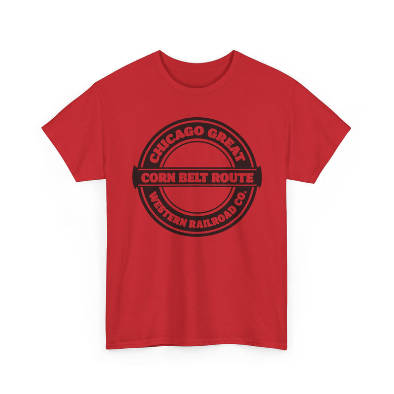 Load image into Gallery viewer, Chicago Great Western Corn Belt Route Railroad Logo Train T-Shirt
