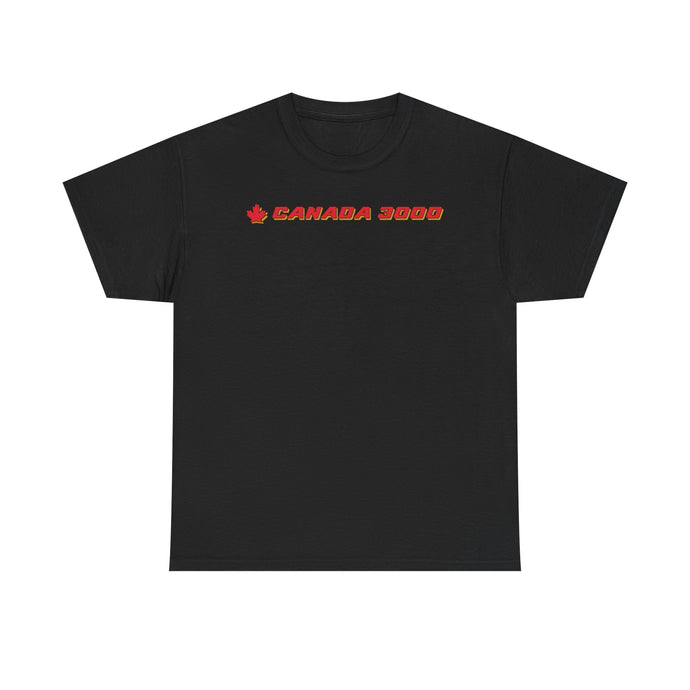 Canada 3000 Red Maple Leaf Charter Airline Retro Aviation T-shirt