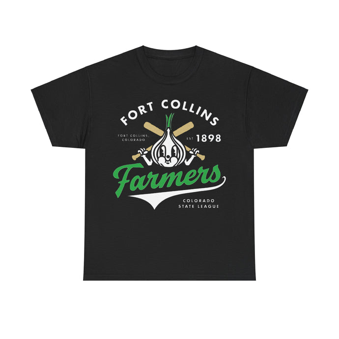 Fort Collins Colorado Farmers Nostalgic Retro Baseball Team T-shirt