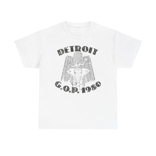 Detroit Michigan GOP Republican 1980 Political T-shirt