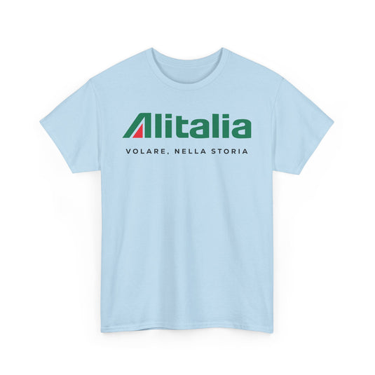 Alitalia Volare Nella Storia Vintage Italian Airline Logo Aviation T-shirt