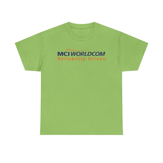 MCI WorldCom Reliability Driven Telecom Company Logo T-Shirt