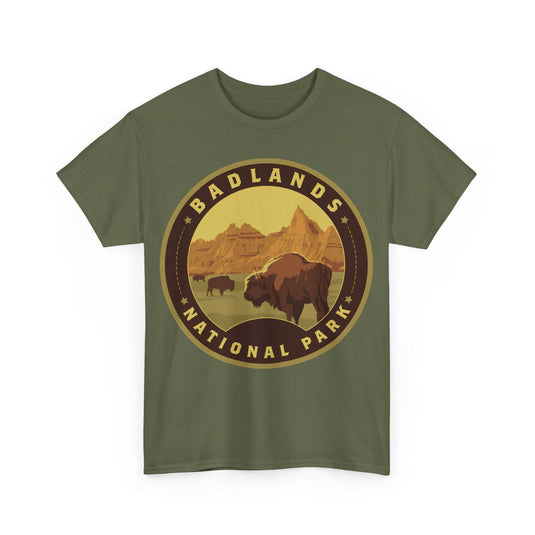 Badlands National Park South Dakota Round Logo T-shirt