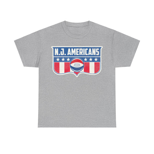 New Jersey Americans Basketball Team USA Flag Nostalgic Retro T-shirt