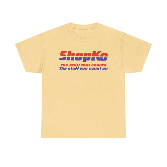 ShopKo The Stuff That Counts Orange Blue Logo Department Store T-shirt