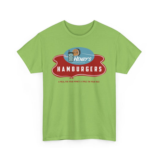 Henry's Hamburgers Vintage Drive-In Chain Restaurant Logo T-Shirt