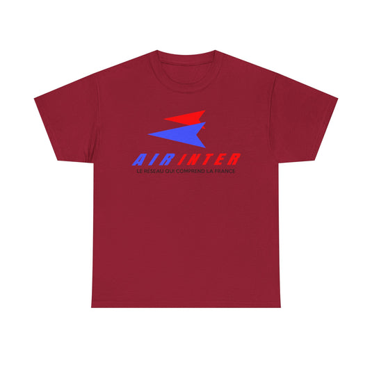 Air Inter Le Réseau Qui Comprend La France Airline Logo T-shirt