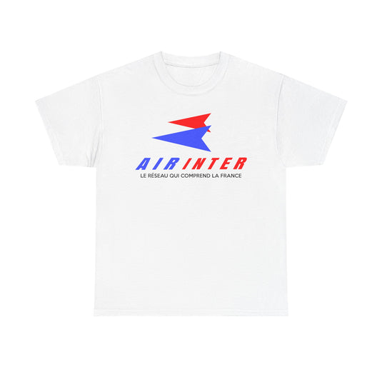 Air Inter Le Réseau Qui Comprend La France Airline Logo T-shirt