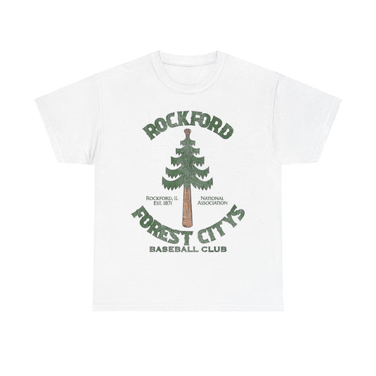 Rockford Forest Citys Nostalgic Retro Baseball Team T-shirt