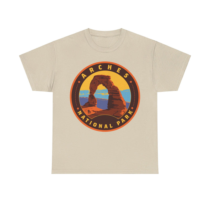 Load image into Gallery viewer, Arches National Park Utah Round Logo T-shirt
