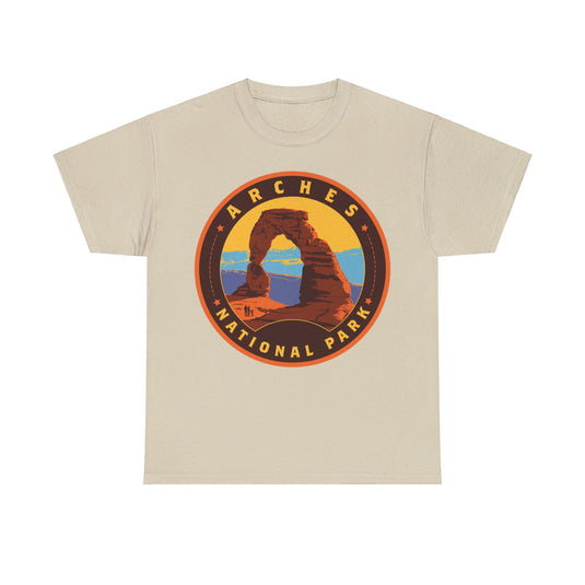 Arches National Park Utah Round Logo T-shirt