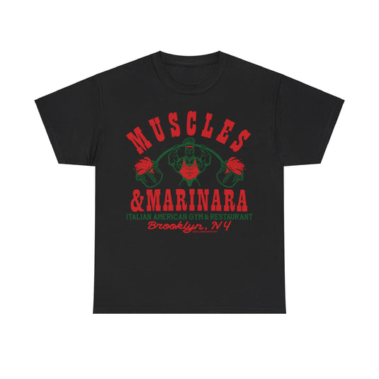 Muscles Marinara New York Italian American Gym Restaurant T-shirt