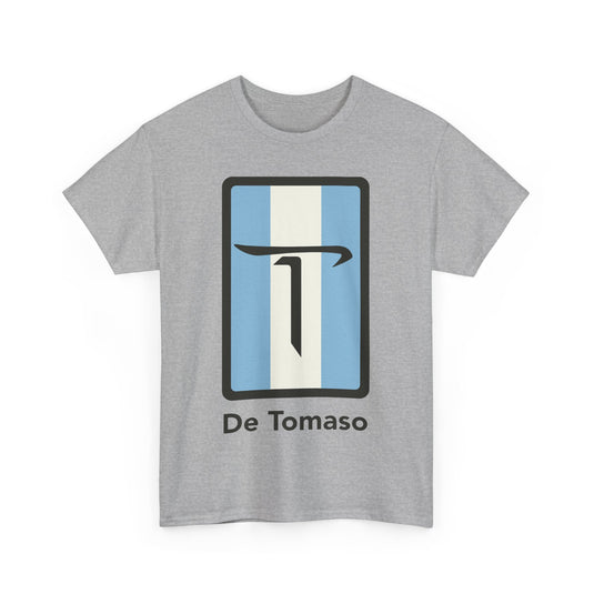 De Tomaso Italian Sports Car Manufacturer Blue Stripe T-shirt