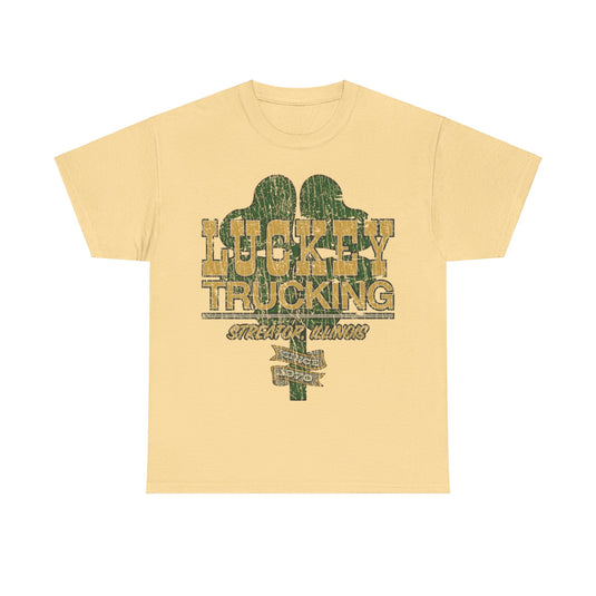 Luckey Trucking Streator IL 1970 Distressed Print T-shirt