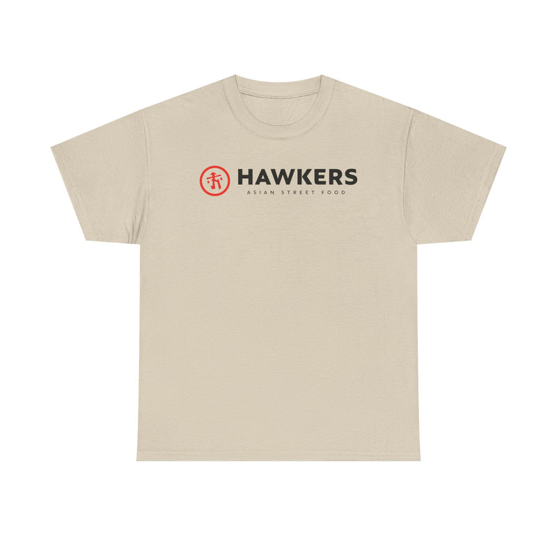 Load image into Gallery viewer, Hawkers Asian Street Food T-Shirt Bankrupt Restaurant Chain Logo Tee
