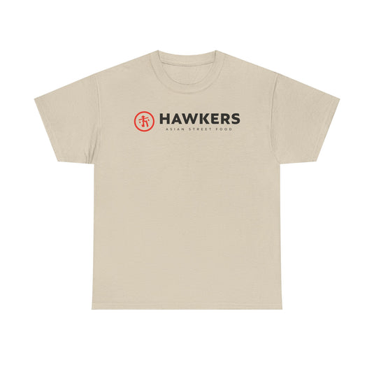 Hawkers Asian Street Food T-Shirt Bankrupt Restaurant Chain Logo Tee