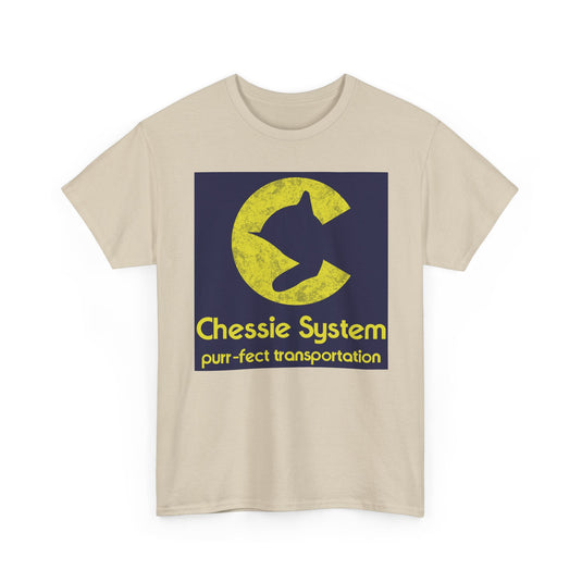 Chessie System Purr-fect Transportation Railroad Logo Train T-Shirt