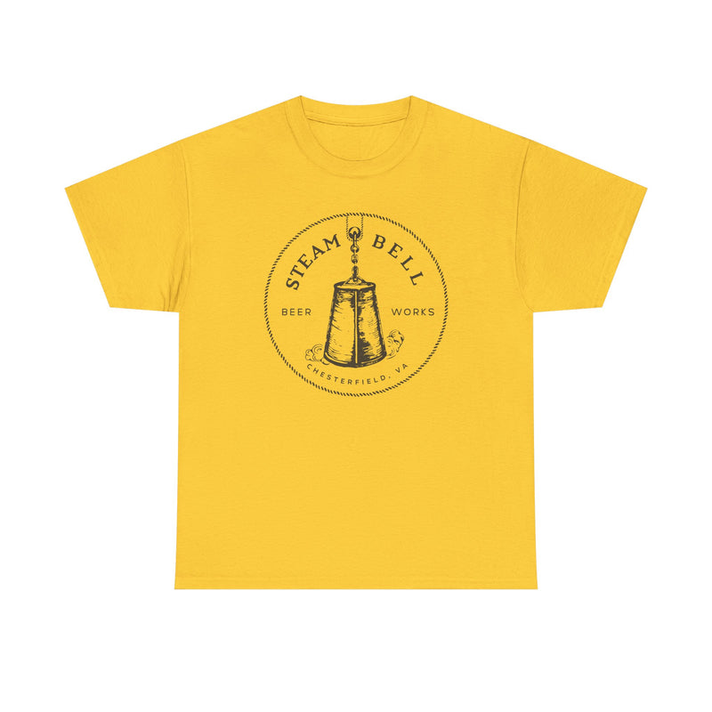 Load image into Gallery viewer, Steam Bell Beer Works T-Shirt Defunct Brewery Bankrupt Company Logo Tee
