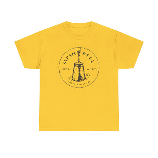 Steam Bell Beer Works T-Shirt Defunct Brewery Bankrupt Company Logo Tee