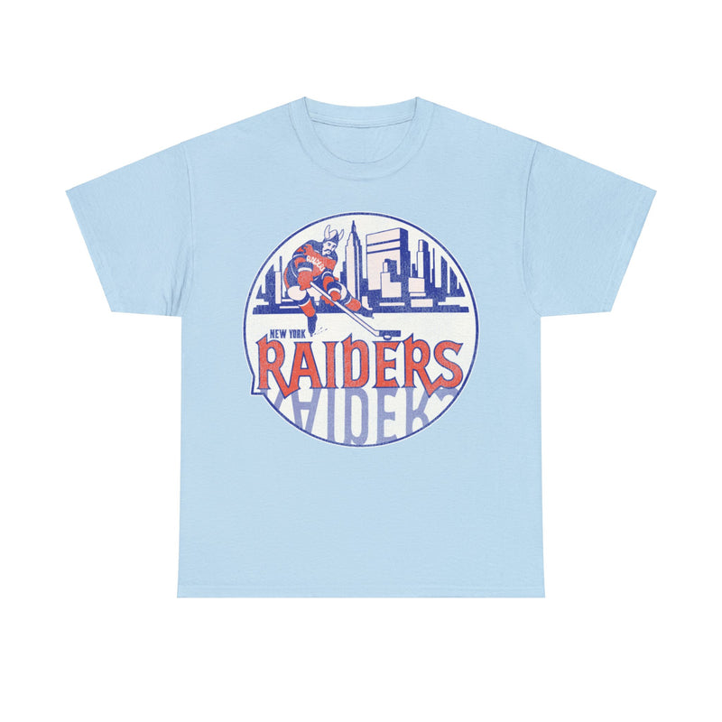 Load image into Gallery viewer, New York Raiders Logo Nostalgic Hockey T-shirt
