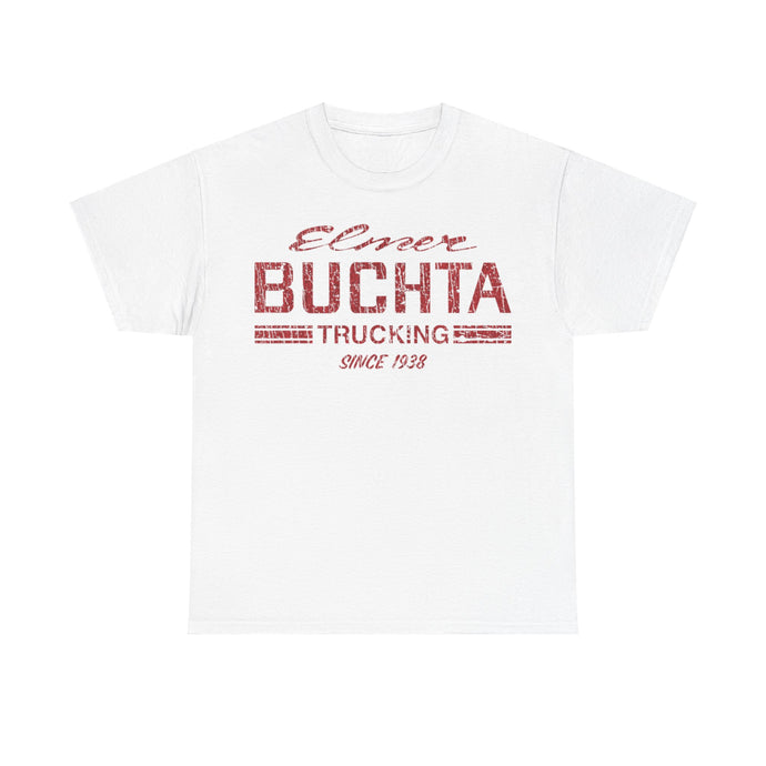 Elmer Buchta Trucking 1938 Distressed Print T-shirt