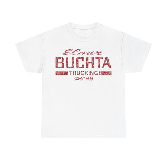 Elmer Buchta Trucking 1938 Distressed Print T-shirt