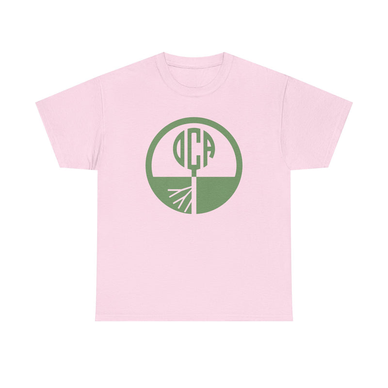 Load image into Gallery viewer, DCA Outdoor T-Shirt Defunct Outdoor Recreation Company Bankrupt Logo Tee
