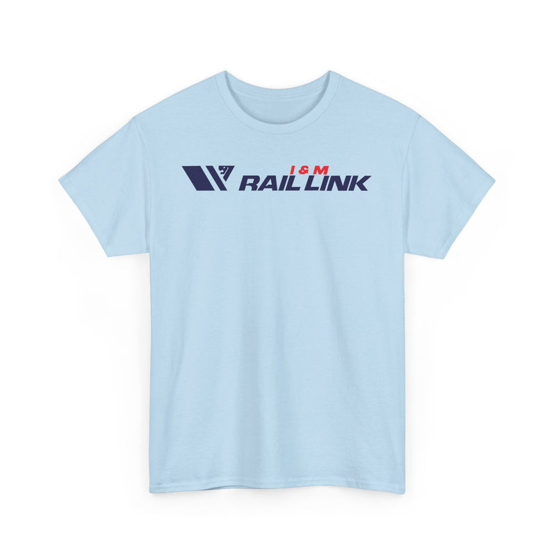 Load image into Gallery viewer, I&amp;M Rail Link Railroad Vintage Train Railway Logo T-Shirt
