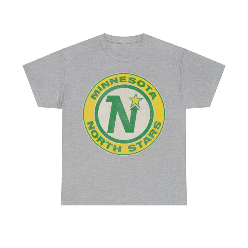 Load image into Gallery viewer, Minnesota North Stars Hockey Team Green Yellow Nostalgic Logo T-shirt
