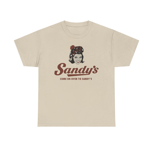 Sandy's Come On Over To Sandy's Vintage Restaurant Logo T-Shirt