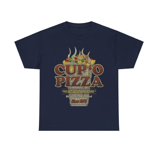 Cup O Pizza St Louis 1979 Restaurant Distressed Print T-shirt