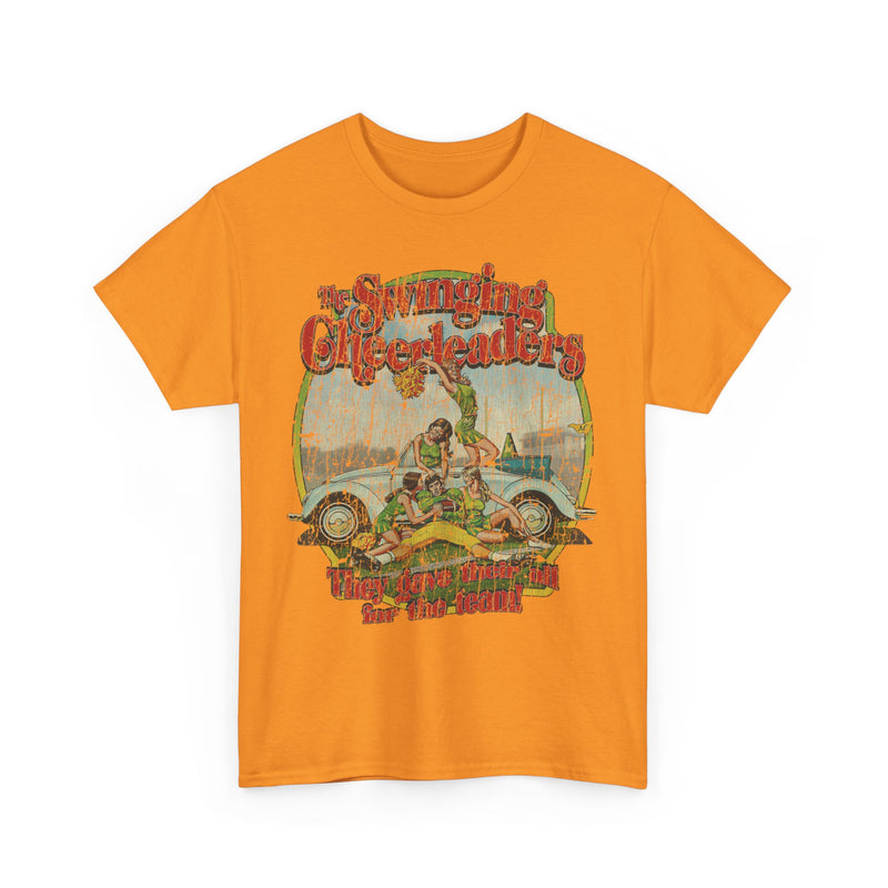 Load image into Gallery viewer, The Swinging Cheerleaders 1974 College Cheerleading Movie T-shirt
