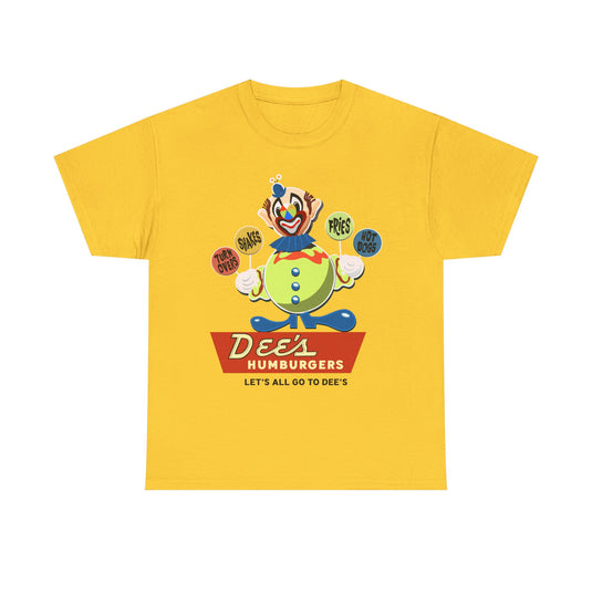 Dee's Hamburgers Let's All Go To Dee's Vintage Logo Chain T-Shirt