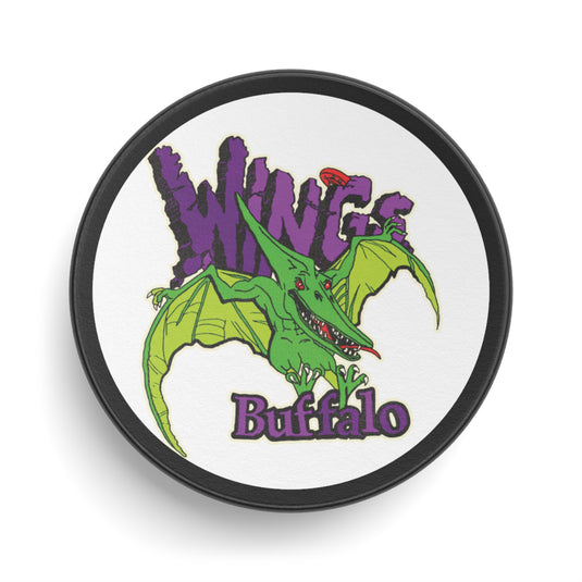 Buffalo Wings Roller Nostalgic Logo Hockey Puck
