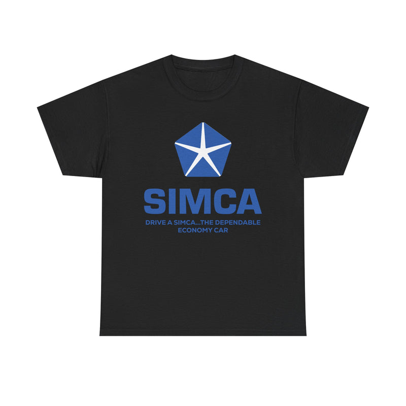 Load image into Gallery viewer, Simca Drive A Simca The Dependable Economy Car Vintage Logo T-shirt
