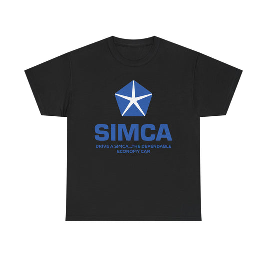 Simca Drive A Simca The Dependable Economy Car Vintage Logo T-shirt