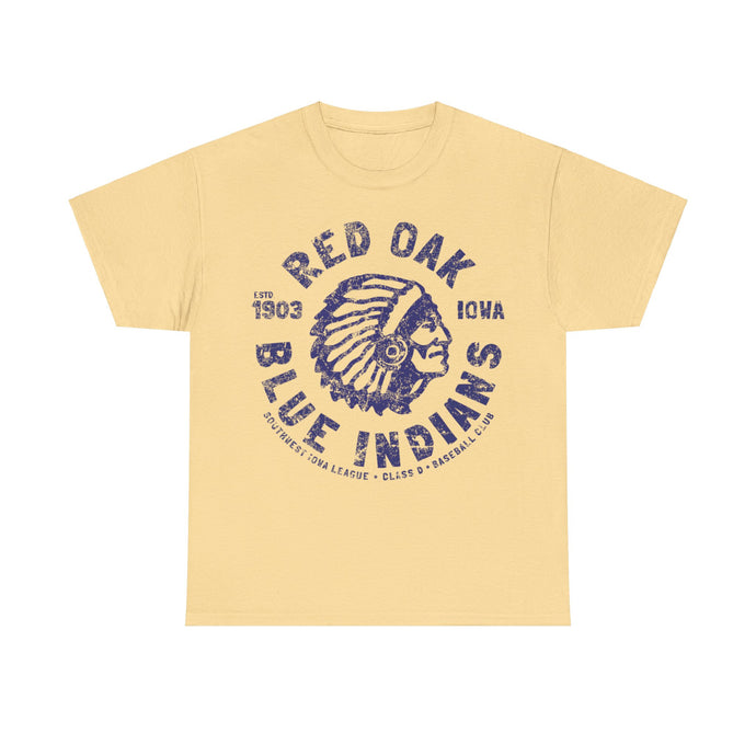 Red Oak Blue Indians Est 1903 Iowa Baseball T-shirt