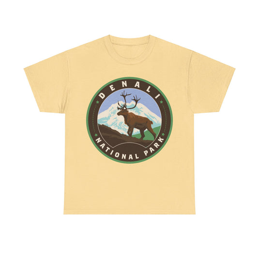 Denali National Park Alaska Round Logo T-shirt