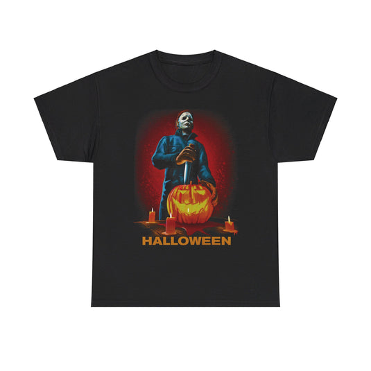 Halloween Horror Movie Michael Myers Pumpkin T-shirt