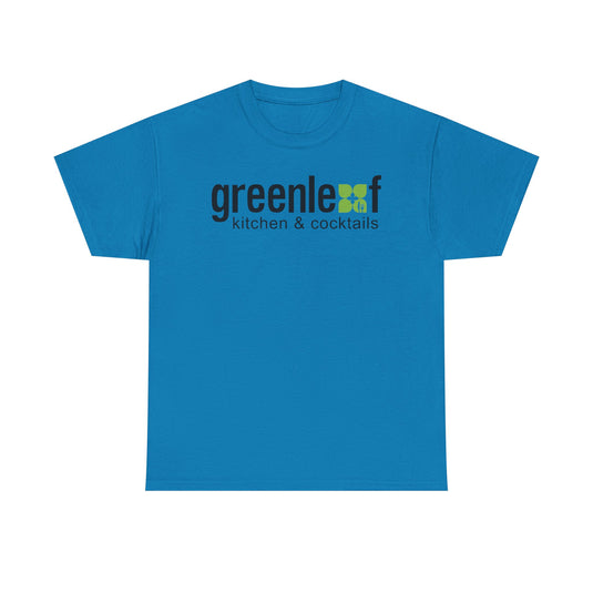 Greenleaf Kitchen Cocktails T-Shirt Defunct Restaurant Bankrupt Logo Tee