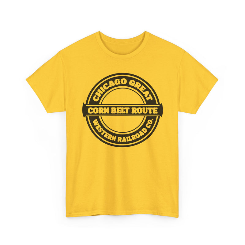 Load image into Gallery viewer, Chicago Great Western Corn Belt Route Railroad Logo Train T-Shirt
