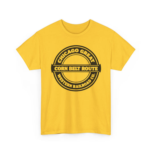Chicago Great Western Corn Belt Route Railroad Logo Train T-Shirt