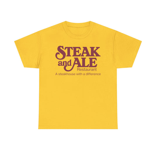 Steak and Ale Restaurant Vintage Steakhouse Logo Classic Dining T-Shirt